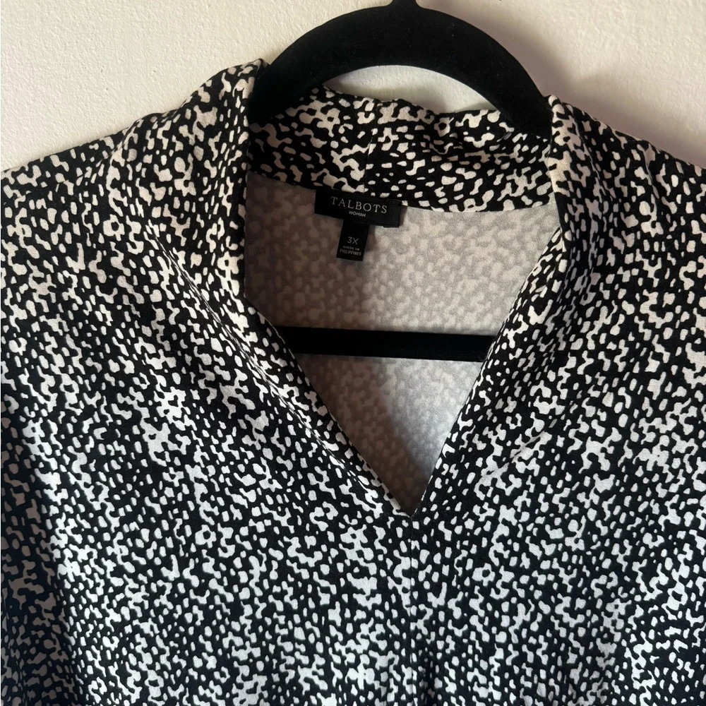 Talbots 3X woman’s Pointe knit minimalist classic capsule wardrobe blouse - Picture 4 of 8